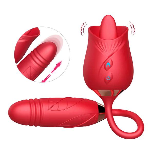 2.0 Vibe Sucking Tongue And Dildo Vibrator